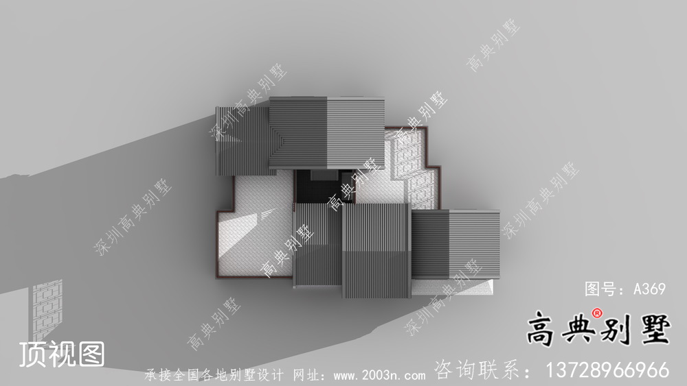 乡村一层新中式别墅设计图纸及平面设计图