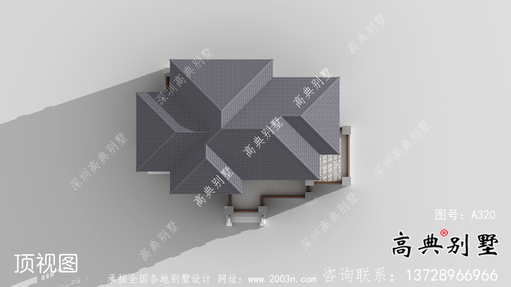 中式别墅三层别墅设计图纸及设计效果图