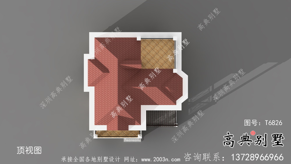 两层简单欧式风格别墅农村自建别墅效果图