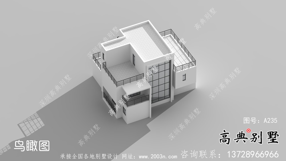 现代风格复式三层别墅设计图纸及平面设计图