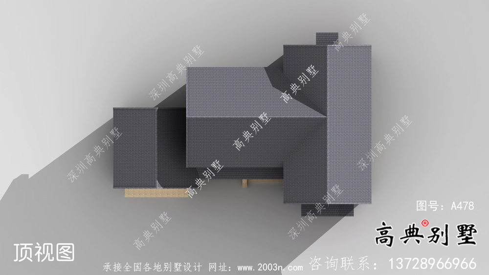 美式简欧二层别墅设计效果图