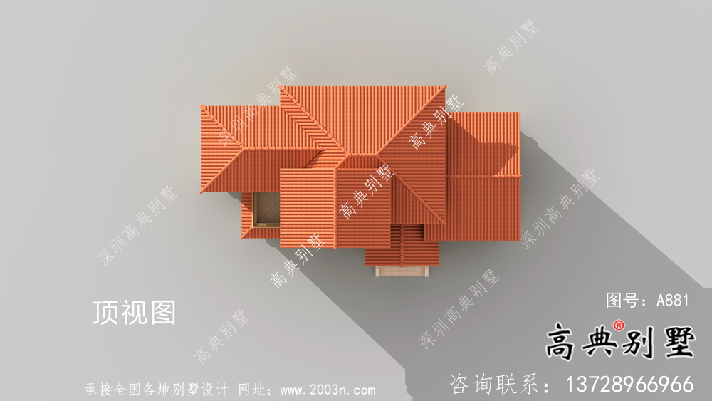 西班牙风格二层简单欧式别墅设计全套图纸