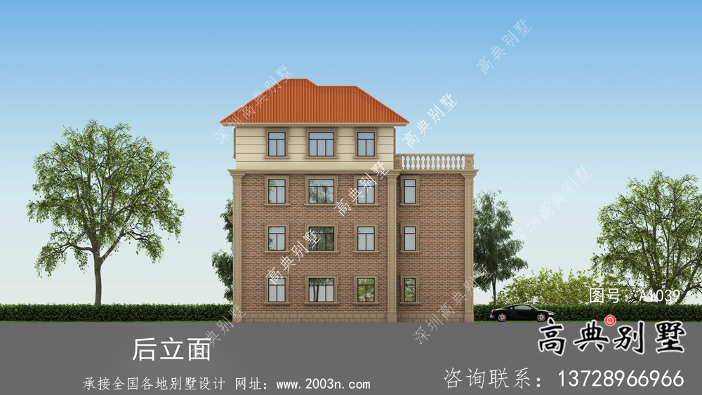 新农村自建复式四层简单欧式别墅设计图纸