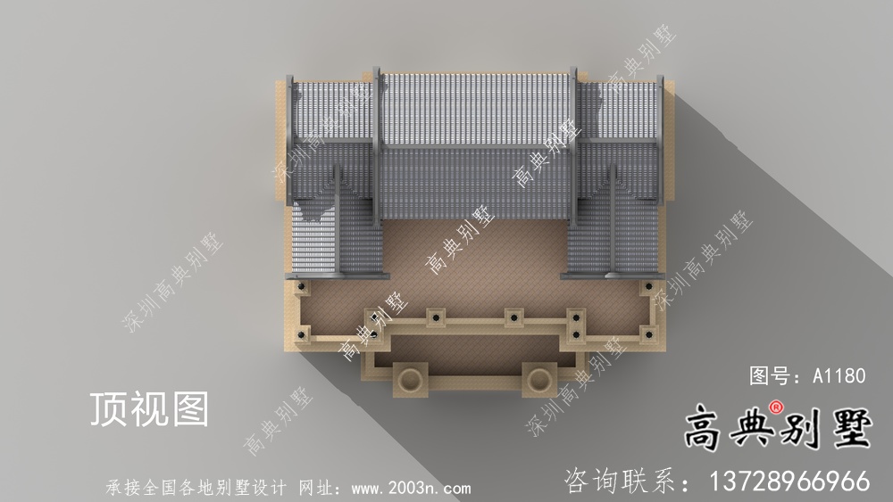 新农村中西合璧七层别墅设计图纸