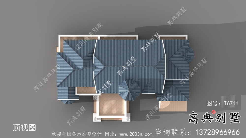 豪华精致三层简单欧式别墅设计图纸