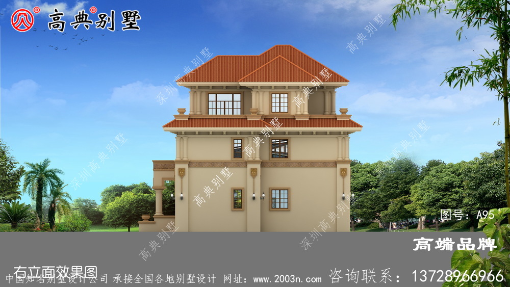 简单欧式三层自建住宅设计图