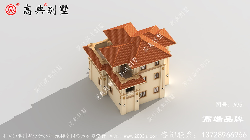 简单欧式三层自建住宅设计图