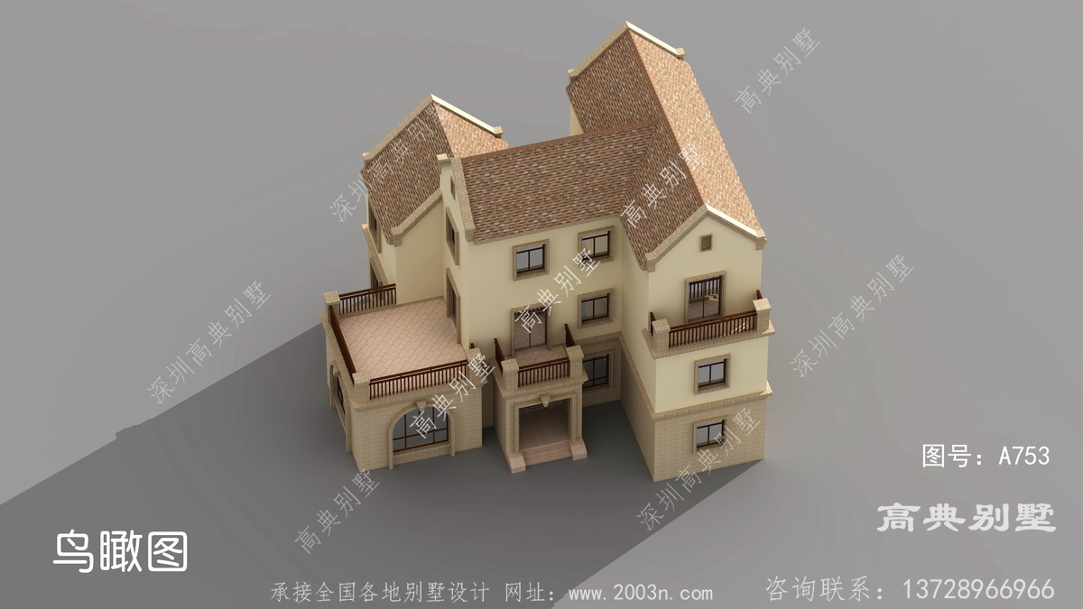 溆浦县仲夏乡盖房子设计机构案例高级别墅设计效果图