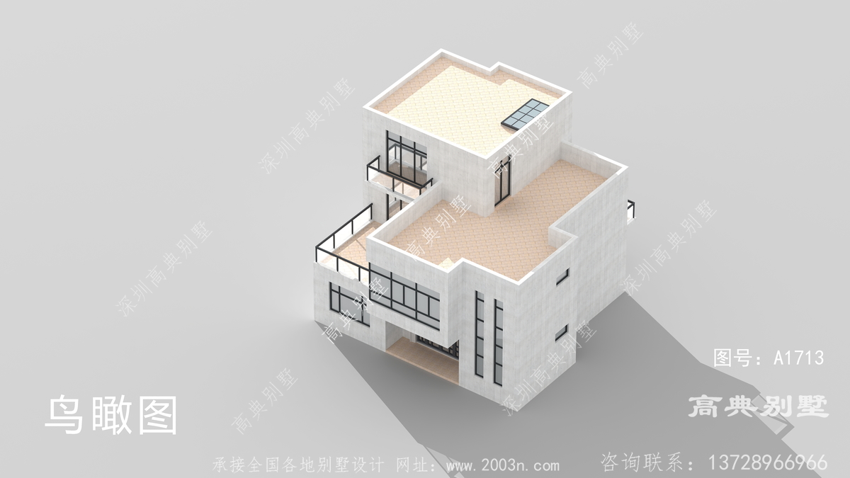 江西省吉安市峡江县庙前村别墅案例三层豪华别墅设计图带图纸