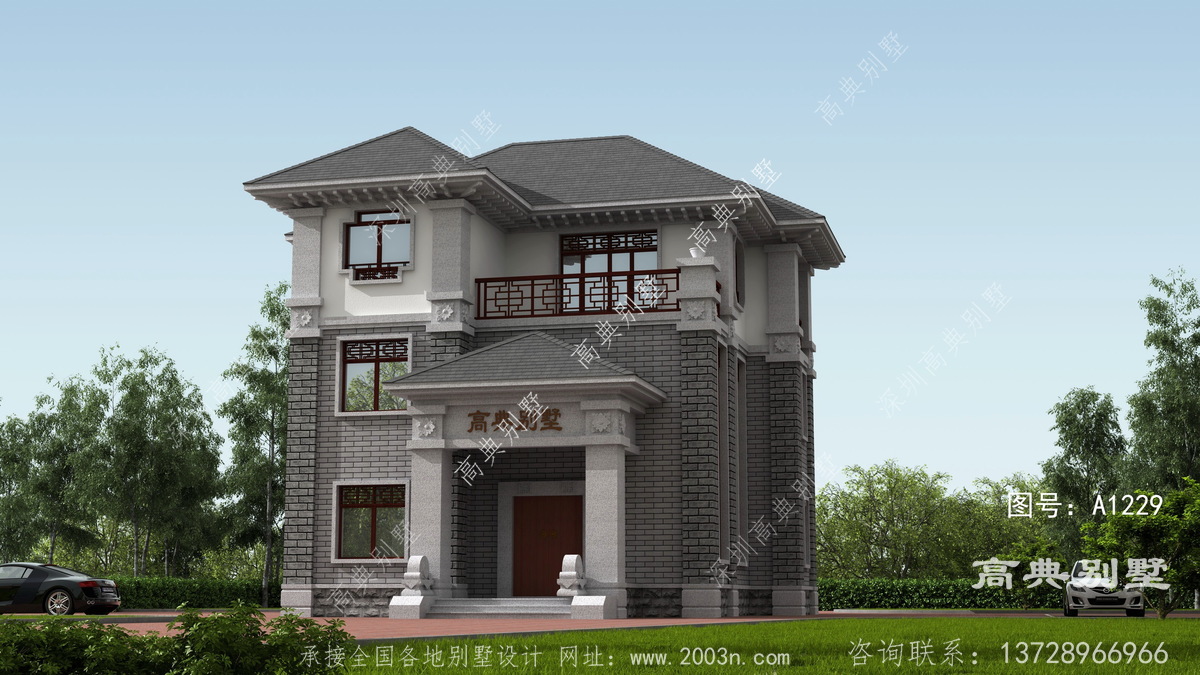 江西省吉安市泰和县坎头村平房案例汉代二层半别墅图纸