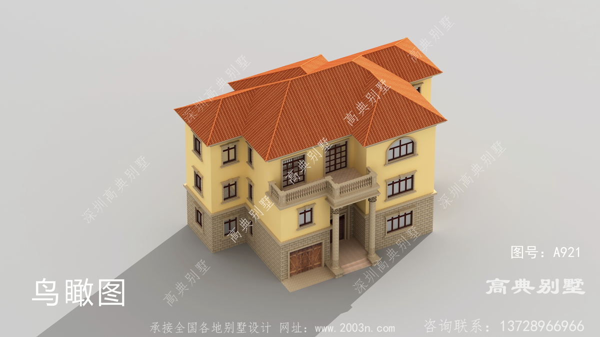 中江县南山镇房子设计工坊专业农村三层房屋平面图