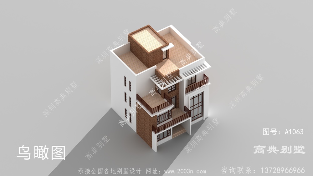 临朐县寺头镇房子设计工场样板2间门面民房设计图