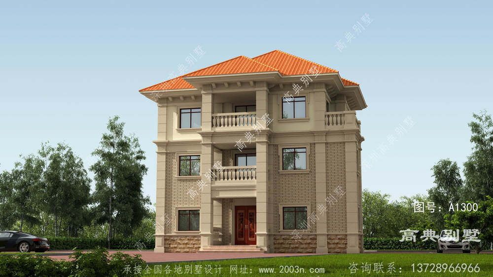 昌乐县宝城自建房设计工场设计3层半复式农村别墅设计图