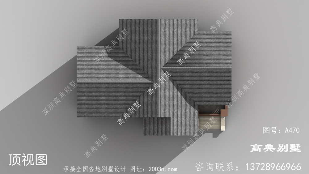 简欧式三层复式别墅自建房设计图