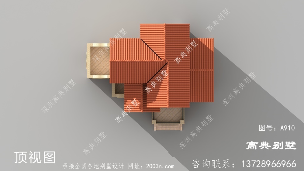 四层简欧别墅外观设计效果图，构建少造价低空间大