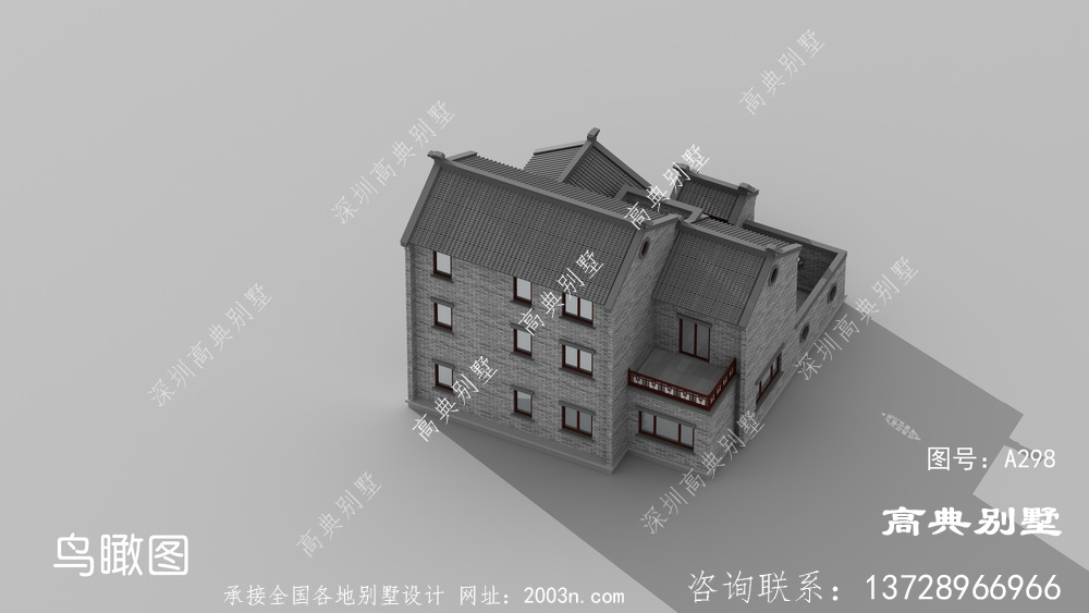 新中式风格自建三层别墅设计大全