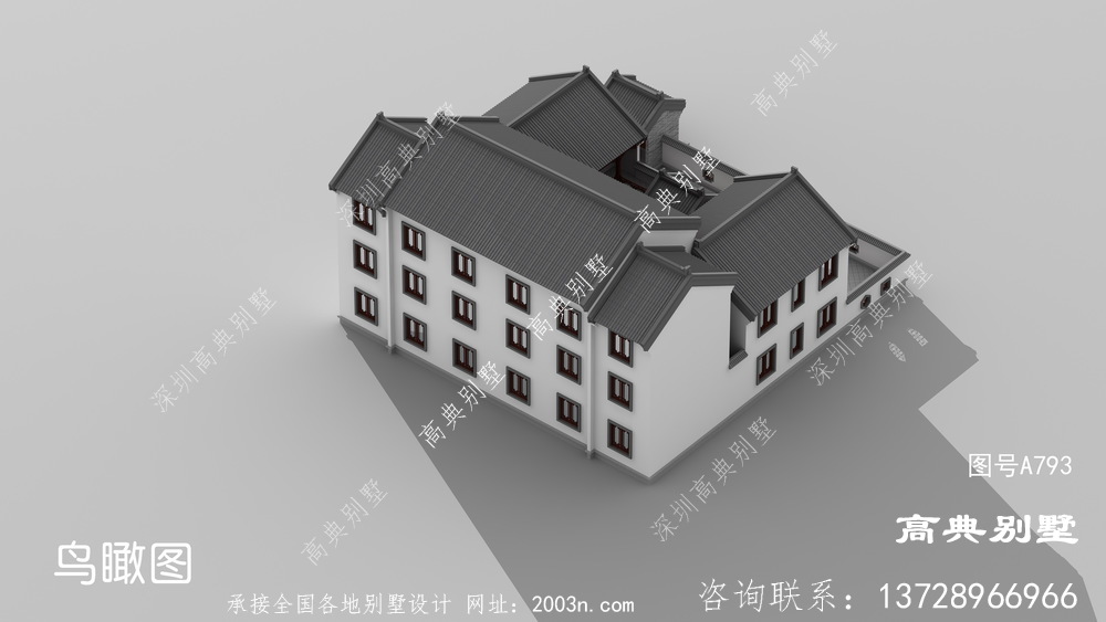 三楼农村新别墅的设计图，中式风格