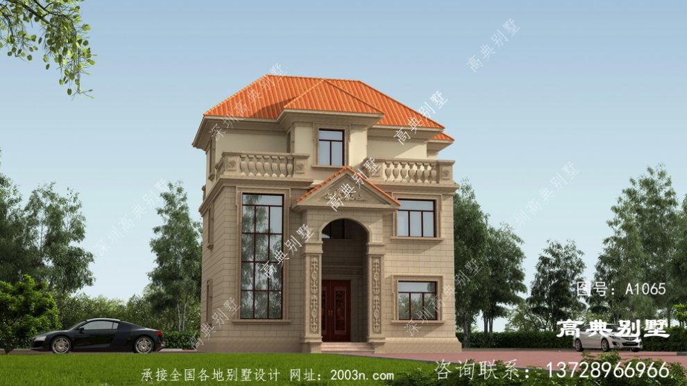 高端大气欧式风格三层复式别墅设计图