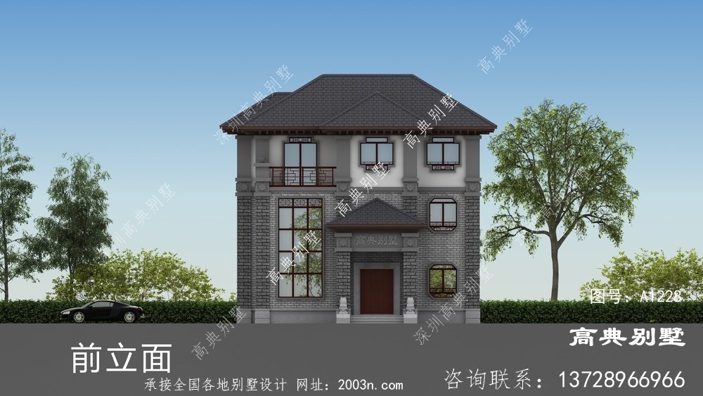 中式别墅，白墙粉黛不愧是中式最美的风采