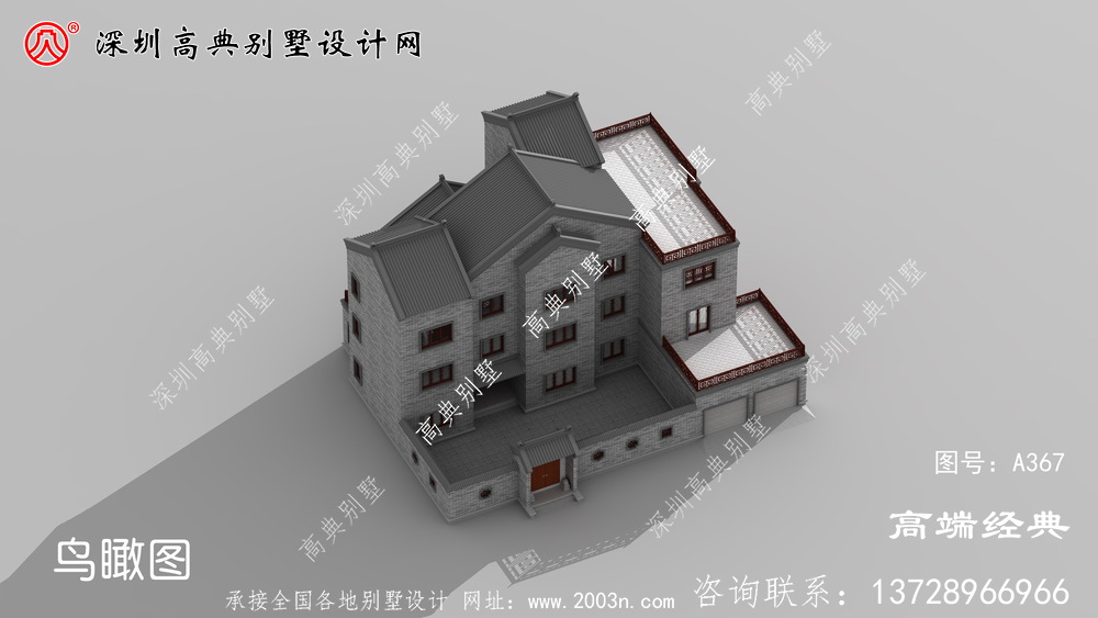 中式庭院别墅带超大露台，低调的奢华