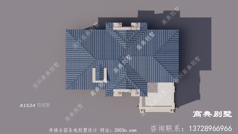 三层豪华欧式乡村别墅设计建造施工全套效果图