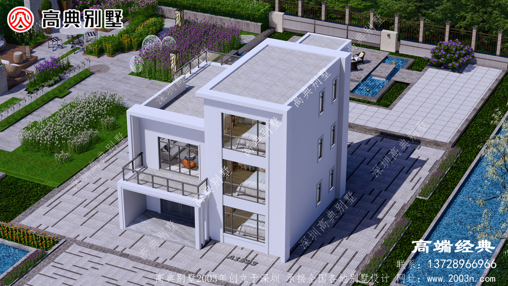 现代别墅设计图纸三层新农村自建房乡村楼房施工图
