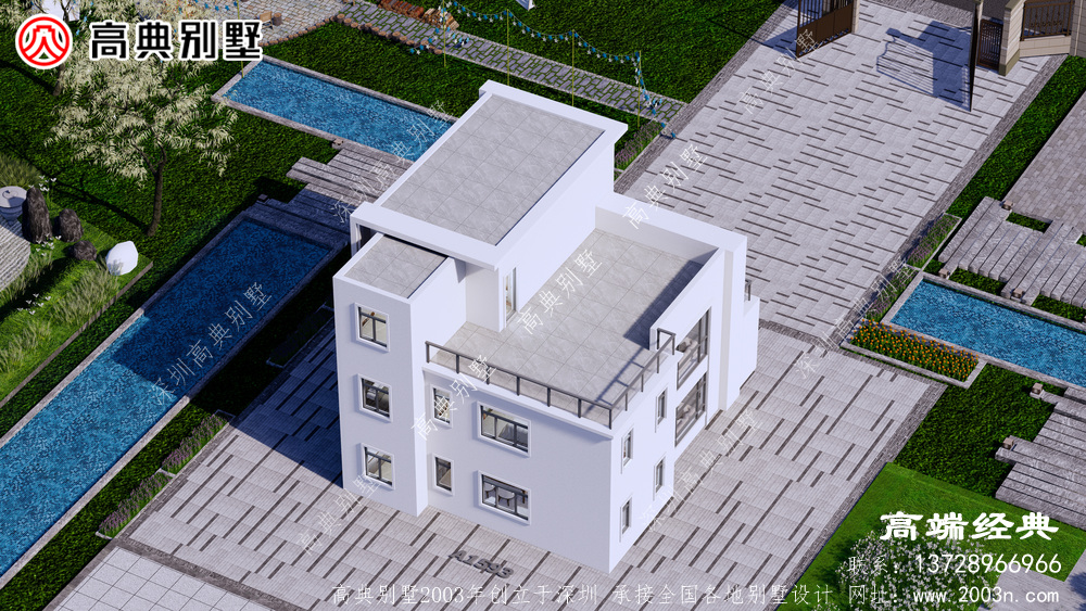 现代别墅设计图纸三层新农村自建房乡村楼房施工图